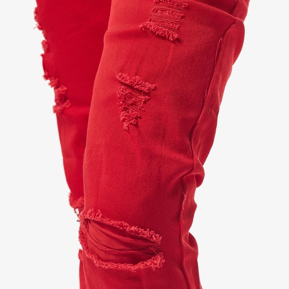 Copper Rivet Red Denim Pant - Picture 6 of 11